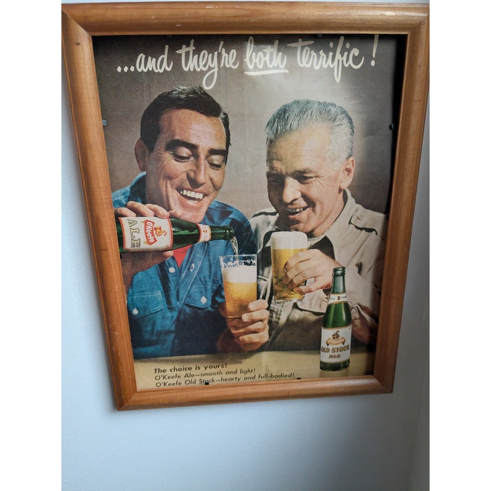 1957 O'Keefe Ale Original Canadian Beer Advertising Print Maclean's Magazine